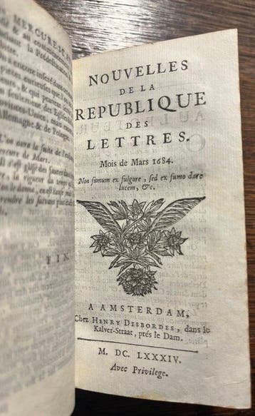Pierre Bayle et collectif - Nouvelles de la République des, Antiquités & Art
