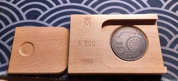 Espagne. 5 ecu 1989 (Sans prix de réserve)