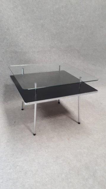 De Wit - W.H. Gispen - Salontafel - 1277 - Glas, Metaal,