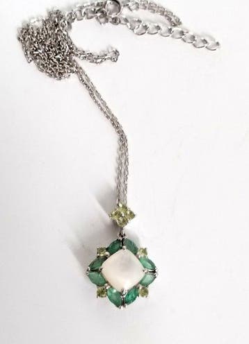 Zonder minimumprijs - Ketting met hanger Zilver - 3.00ct.