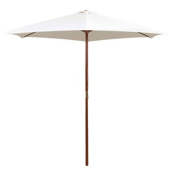 Parasol 270x270 cremewit: Creeer direct schaduw in je tui..., Verzenden, Zo goed als nieuw, 2 tot 3 meter, Stokparasol