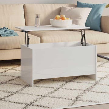 vidaXL Salontafel 102x55,5x52,5 cm bewerkt hout hoogglans, Verzenden, Nieuw