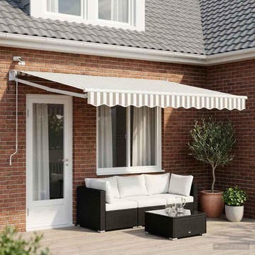 vidaXL Elektrisch Uitschuifbare Zonneluifel Lichtgrijs en, Verzenden, Nieuw