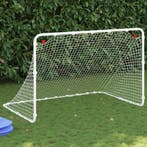 vidaXL Voetbaldoel Wit 122x81x81 cm Staal, Verzenden, Nieuw