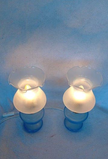 Lampe de table (2) - Verre - Rétro/Vintage, Antiquités & Art