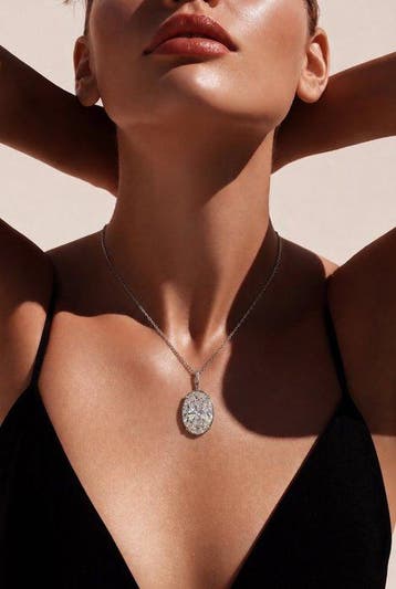 Halsketting - 14 karaat Witgoud - 7.03ct. tw. Diamant, Nieuw