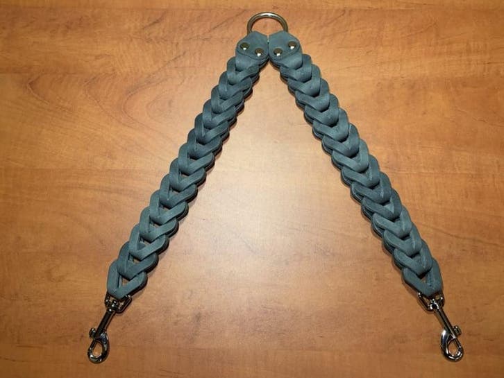 Leren duo honden riem Grey, Auto-onderdelen, Overige Auto-onderdelen, Nieuw, Ophalen of Verzenden