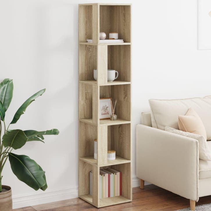 vidaXL Hoekkast 33x33x164,5 cm bewerkt hout sonoma, Huis en Inrichting, Kasten | Overige, Nieuw, Verzenden