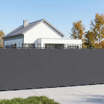 vidaXL Balkonscherm 1,2 x 25 m Stof met PU-coating Antraciet, Verzenden