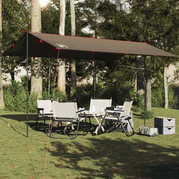vidaXL Kampeerluifel waterdicht 506x306 cm bruin, Verzenden