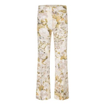 Cambio • Fabienne pocket jeans flower • 36, Kleding | Dames, Cambio, Verzenden, Geel, Nieuw