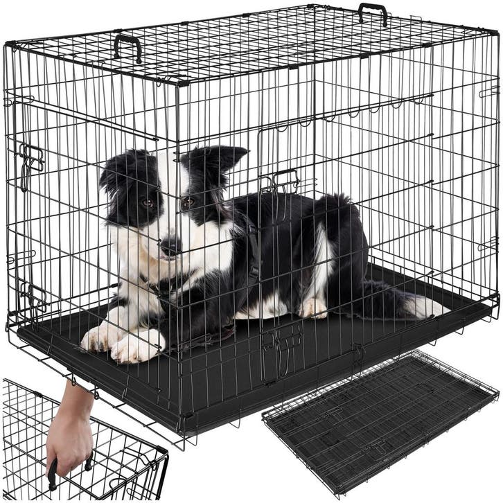 Hondenkooi-roosterbox Luna, opvouwbaar, met 2 deuren, Dieren en Toebehoren, Hondenhokken, Verzenden