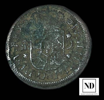 Spanje. Felipe V. 2 Maravedís 1746 - Segovia (Zonder