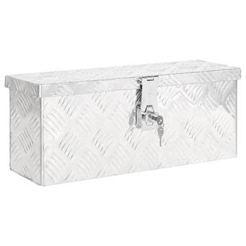 vidaXL Opbergbox 50x15x20,5 cm aluminium zilverkleurig, Verzenden