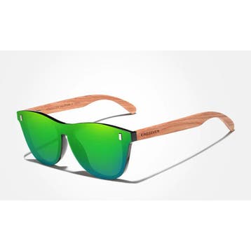 Luxe Zonnebril met Houten Montuur - UV400 en Polarisatie, Verzenden