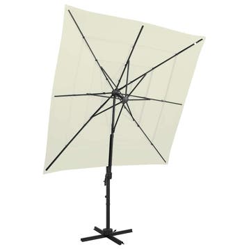 vidaXL Parasol 4-laags met aluminium paal 250x250 cm, Verzenden