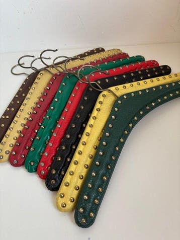 Porte-manteau (8) - Bois, Métal, Cuir synthétique - Ensemble