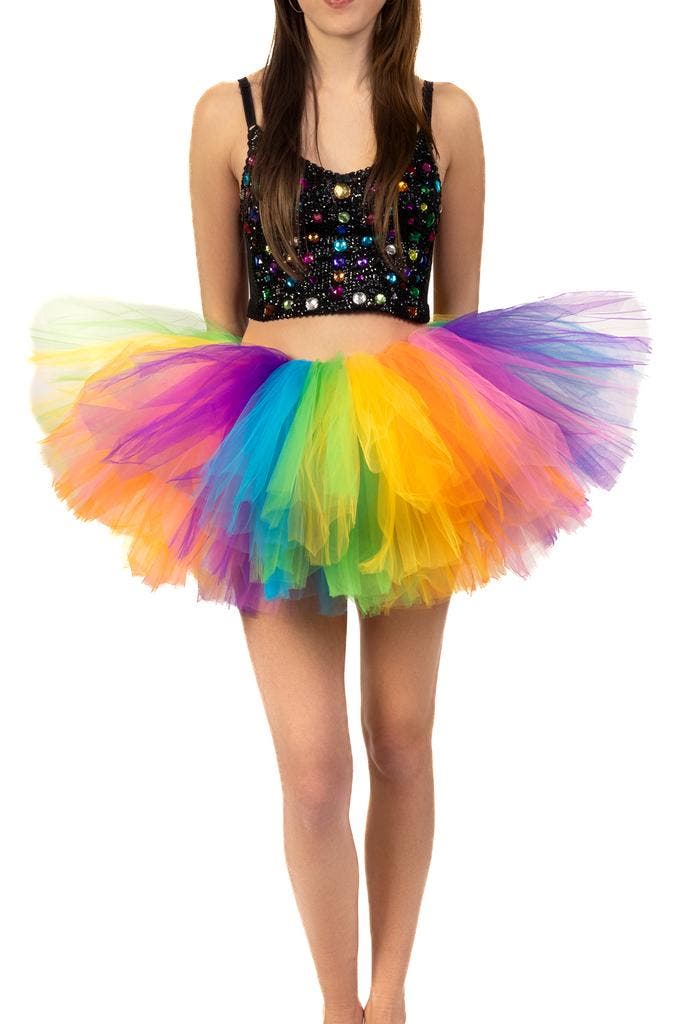 Korte Tutu Regenboog Tule Rokje 74 80 86 92 98 104 110 Gekle, Kinderen en Baby's, Carnavalskleding en Verkleedspullen, Meisje
