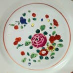 Famille Rose, Qing Dynasty - Assiette - Porcelaine, Antiquités & Art