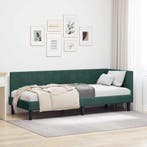 vidaXL Hoek Bed Frame Donkergroen 80 cm x 200 cm Fluweel, Verzenden