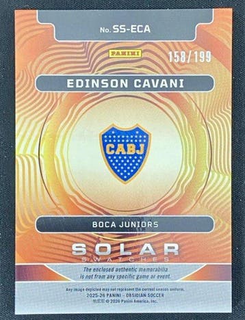 2025/26 Panini Obsidian Edinson Cavani SS-ECA /199, Nieuw