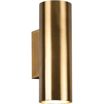 LED Wandlamp Mat Goud met GU10 Fitting - Up & Down Verlichti, Verzenden, Nieuw