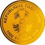 Togo. 1500 Francs 2022 San Giovanni Battista by Leonardo da