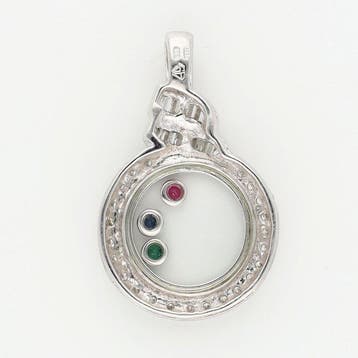Hanger - 14 karaat Witgoud Diamant (Natuurlijk) -