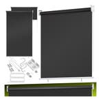 Rolgordijn - Verduisterend - 160x240 cm - Antraciet - KESSER, Tuin en Terras, Verzenden, Nieuw