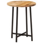 vidaXL Salontafel 35x35x45 cm massief mangohout en ijzer, Verzenden