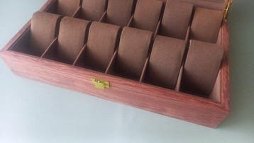 # Wooden Watch Box for 12 Wristwatches – Brand New / Unused