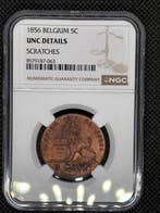 België. Leopold I. 5 Cents 1856 NGC UNC (Zonder