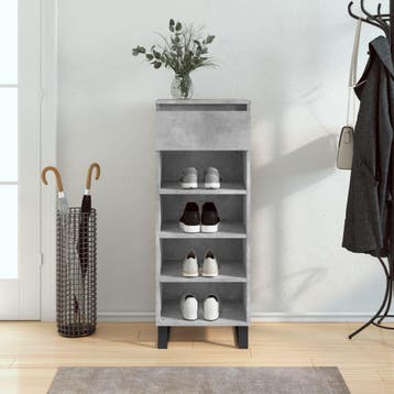 vidaXL Schoenenkast 40x36x105 cm bewerkt hout betongrijs, Verzenden