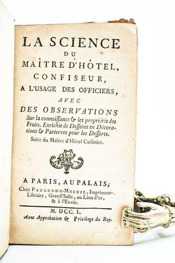 Joseph Menon - La science du Maître dHôtel, Confiseur, à