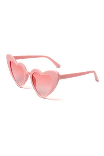 KIMU® Zonnebril Hartjes Cat Eye Lichtroze Montuur Lichtroze, Ophalen of Verzenden, Nieuw, Roze