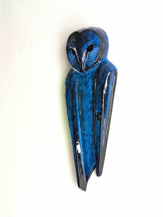 Federico Alibrio - Indigo Nocturne - Barn Owl, Antiquités & Art, Art | Objets design