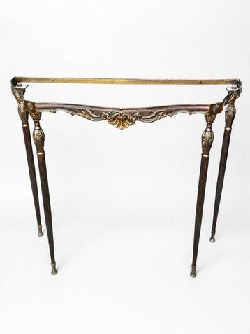 Wandtafel - Messing, Verguld messing - console-tafel