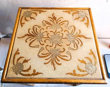“Italian Florentine giltwood side table, ca. 1950s, pan de