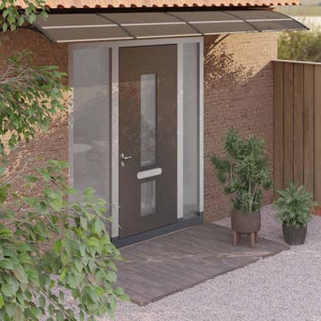 vidaXL Deurluifel 350x75 cm polycarbonaat zwart, Verzenden