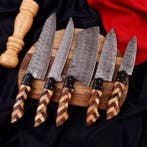 Keukenmes - Chefs knife - Gevouwen staal, olijfhout en