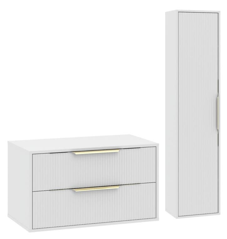 Wastafelkast Rimini 80 cm - Wit -  Badmeubel met Kolomkast, Maison & Meubles, Salle de bain | Meubles de Salle de bain, Envoi