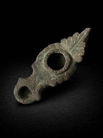 Oud-Romeins, Keizerrijk Brons Lamp - 9.4 cm - Roman LUCERNÆ