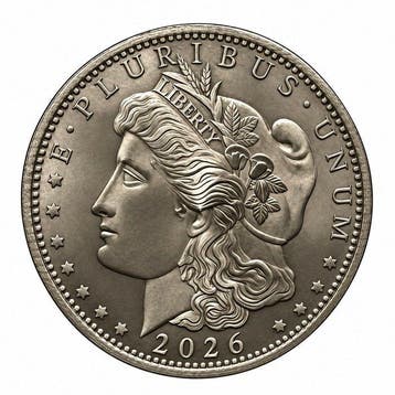 Verenigde Staten. 5 x 2026 1 oz Titanium Morgan Dollar Round