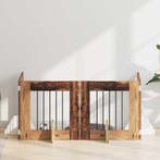 vidaXL Hondenhek met standaarden 4 pcs Oud hout 60 x 60 cm, Verzenden
