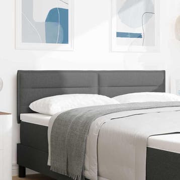 vidaXL LED Hoofdbord met LED-stripverlichting Donkergrijs, Huis en Inrichting, Slaapkamer | Bedden, Verzenden, Nieuw