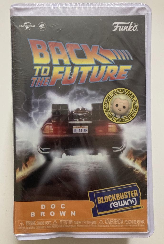 BLOCKBUSTER REWIND BACK TO THE FUTURE DOC BROWN FUNKO (TOYS), Collections, Cinéma & Télévision