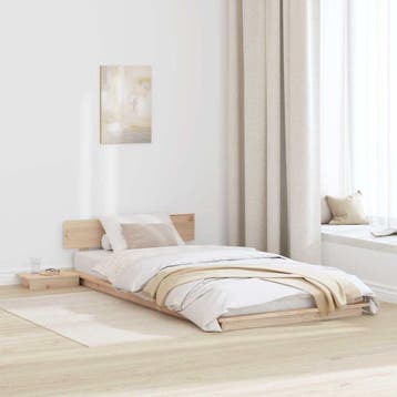 vidaXL Bedframe Bruin 80 x 200 cm Hout, Huis en Inrichting, Slaapkamer | Bedden, Verzenden, Nieuw