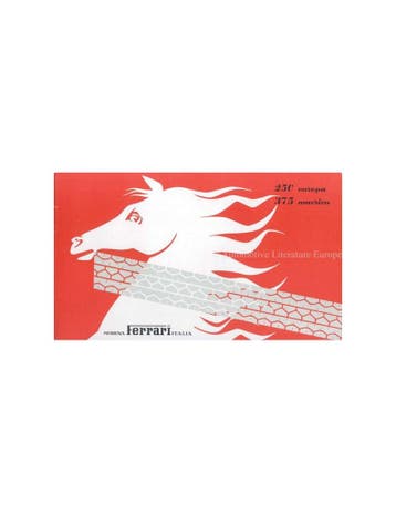 1955 FERRARI 250 EUROPA | 375 AMERICA BROCHURE ITALIAANS