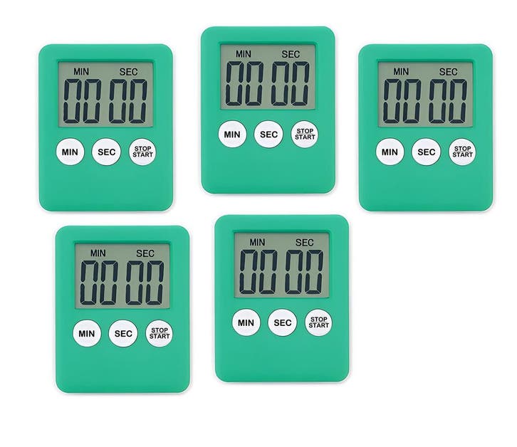Set van 5 digitale timers, kookwekkers, alarmklokken groen, Doe-het-zelf en Bouw, Gereedschap | Overige machines, Nieuw, Verzenden