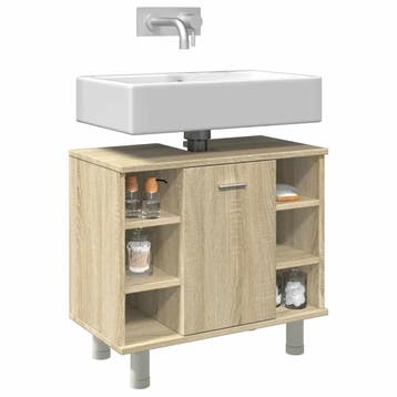 vidaXL Badkamerkast 60x32x53,5 cm spaanplaat sonoma, Verzenden, Nieuw